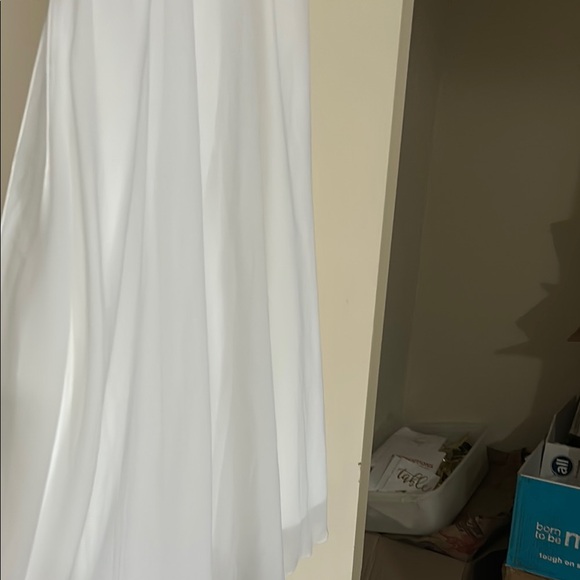 White Lace Halter Dress - Picture 4 of 5